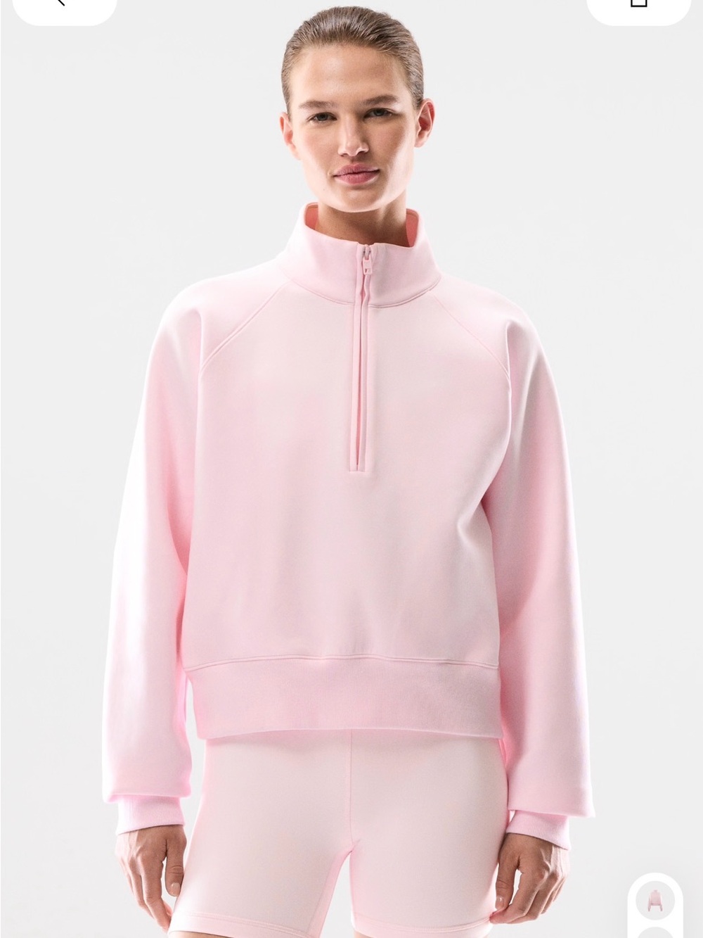 Aritzia Golden AfterFX Dash 1/2 Zip Sweater
